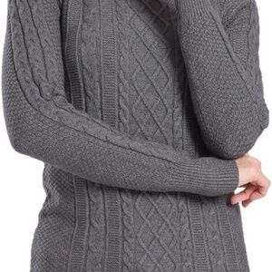 Rocorose Women's knitted Sweater Long Sleeve Crew Neck Pullover Gray XL BRANDNEW